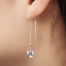 Load image into Gallery viewer, New Gold Silver Color Long Drop Rhinestone Tassel Dangle Earrings Women Wedding Drop Earing Fashion Sparkling Crystal Jewelry