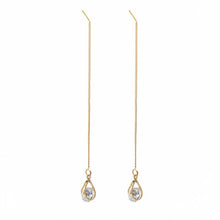 Load image into Gallery viewer, New Gold Silver Color Long Drop Rhinestone Tassel Dangle Earrings Women Wedding Drop Earing Fashion Sparkling Crystal Jewelry